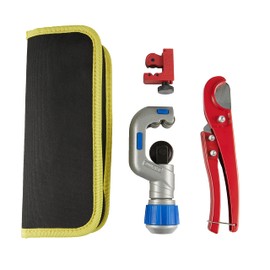 EFIELD Heavy-Duty Canvas Bag- 3 Pcs Tubing Cutters Kit with 3/16 to 1-1/4-inch Pipe Cutter, 1/8 to 7/8-inch Mini Tube Cutter for Metal Pipes ; The Pex Cutter for Plastic Tubing