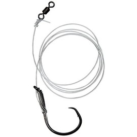 Gamakatsu Catfish Rig Circle Hook-2 Rigs Per Pack (Black, 8/0)