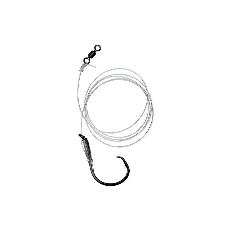 Gamakatsu Catfish Rig Circle Hook-2 Rigs Per Pack (Black, 8/0)