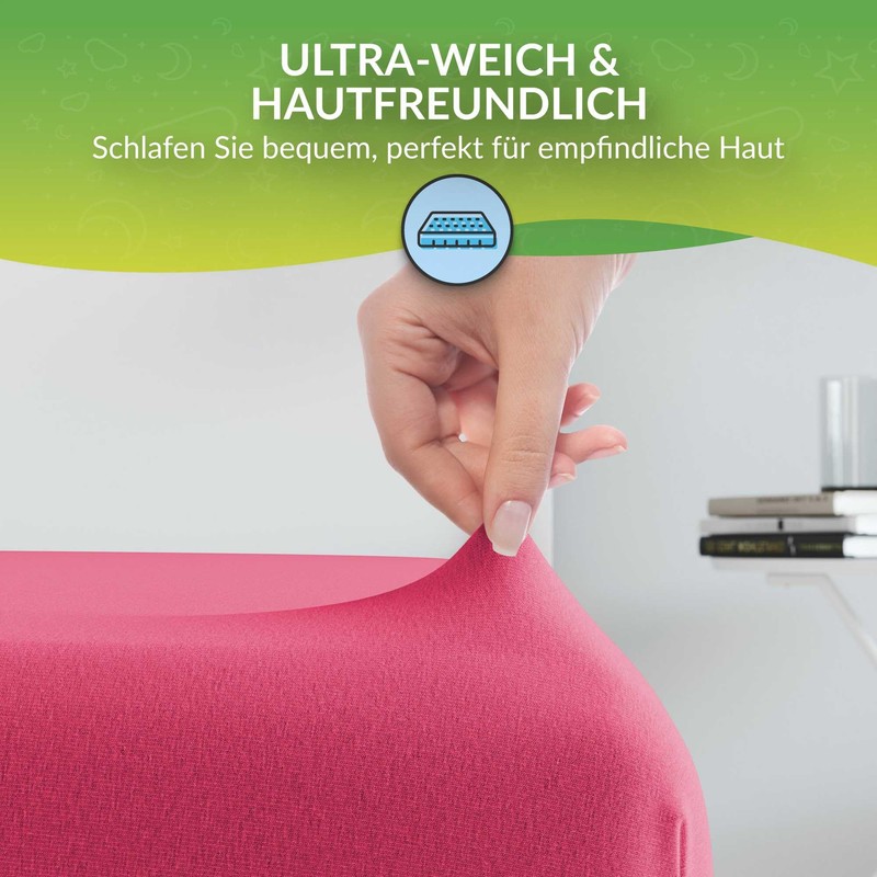 etérea Jersey Fitted Sheet, 100% Oeko-Tex Certified Cotton Bed Sheet