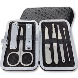 COLORBIRD ネイルケアセット 爪切り ネイルケア 爪やすり 甘皮処理 眉毛 ハサミ 毛抜き 耳かき ラグジュアリー (7ブラックダイヤ)