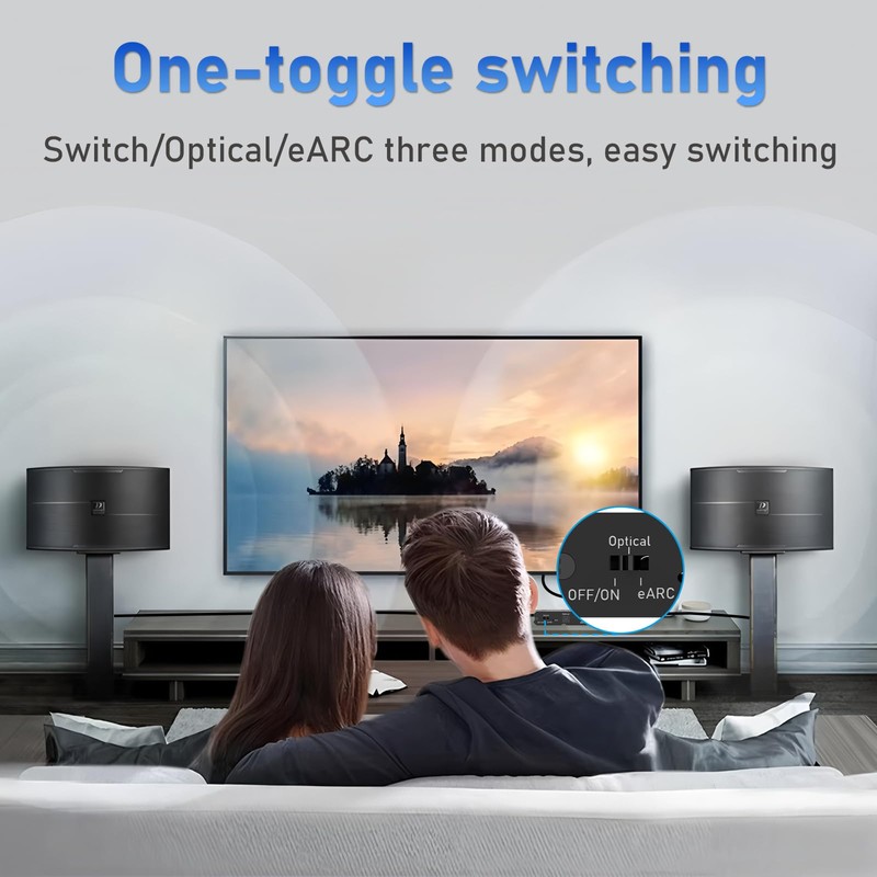 Tendak 192KHz eARC/ARC Audio Extractor, Digital to Analog Audio Converter,