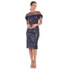 JS Collections Women's Selena Bow Cocktail Dress, Navy/Blush