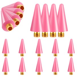 DOPENSPI 18PCS Wax Replacement Head Tips, Wax Pencil Tips Rhinestone Picker Replacement Tip Rhinestone Picker for Nail Dotting(Pink)