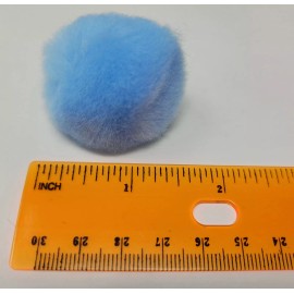 Aldastar 25 pcs 1-1/2 Inch Light Blue Large Pom Poms Craft Acrylic Aldastar Made in USA