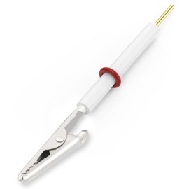 Labasics Electrode Holder, Multifunctional Electrode Clamps with Removable Stainless Steel Gator Clip and PTFE Body Electrode Clip for Electrochemical Experiments, 80 mm