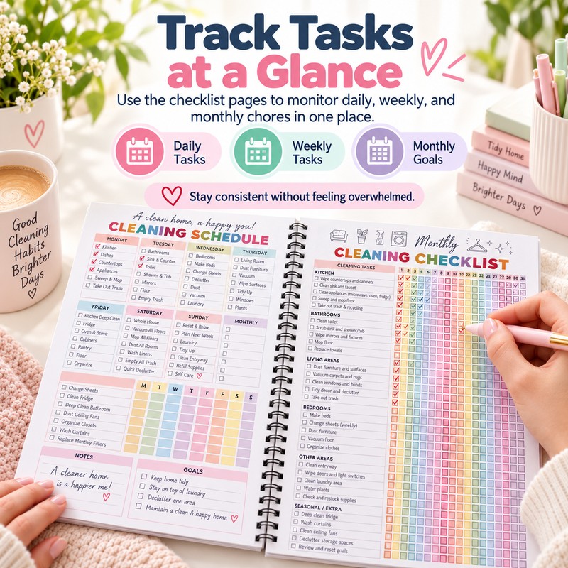 ADHD Cleaning Planner for Home Organization – Daily to Yearly