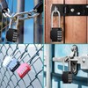 ZHEGE Combination Padlocks Long Shackle, Outdoor Padlocks Heavy Duty and