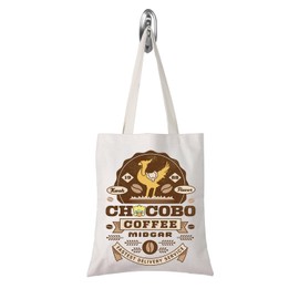 TSOTMO Video Game Fan Gift Coffee Midgar Fastest Delivery Service Tote Bag JRPG Gamer Shopping Bag (Coffee Service toteCA)