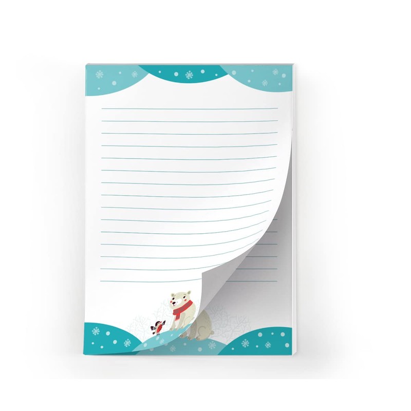 Bear Christmas Letter Paper Set with Envelope for Kids Girls