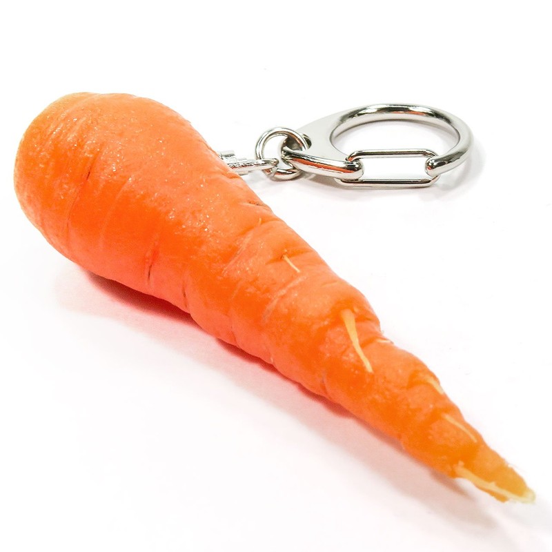 Food Sample Key Chains and Delicate and eating carrots 187ok
