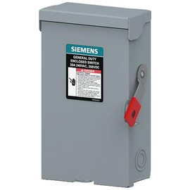 Siemens LNF221RLLA 30-Amp, 2-Pole, 240V General Duty Max Series Enclosed Safety Switch with Factory Installed Ground Lug, Non-Fusible, Outdoor