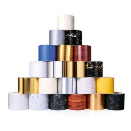 VisitRyl Wallpaper Border Peel and Stick for Bathroom Wall Border Sticker Home Ceiling Decorative Border Black Pattern 15cm X 500cm