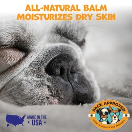 Pack Approved All-in-One Balm - Moisturizing Elbow, Nose & Paw Balm for Dogs - Dry Nose and Cracked Skin Relief - Lick-Safe and All-Natural with Coconut Oil, Avocado Oil, & Shea Butter for Dogs - 2oz