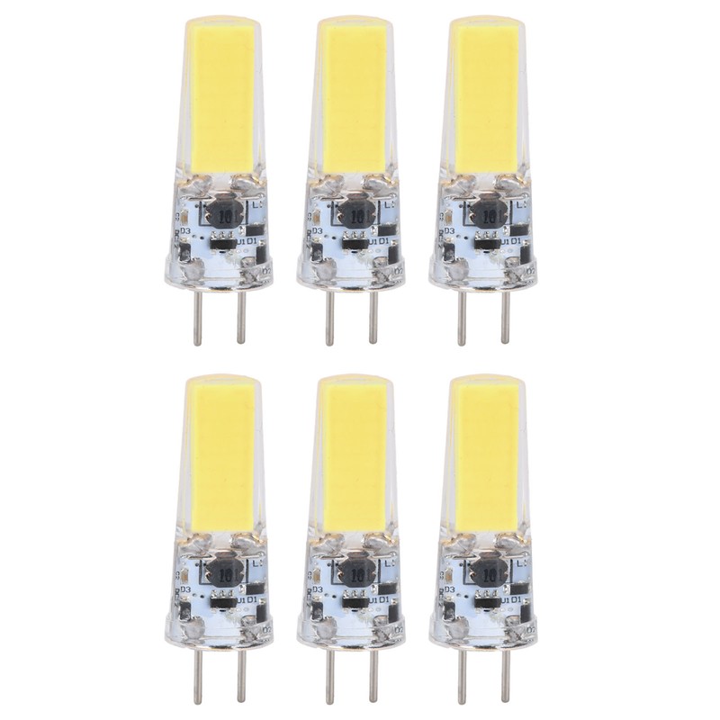 6PCS GY6.35 Bulb 5W COB Light Bulb 500lm Silicone Ceiling