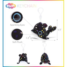 DolliBu Killer Whale Plush Big Eyes Keychain Stuffed Animal - Soft Sea Life Charm with Sparkling Big Eyes Decorative Aquarium Plush Toy Accessory & Fun Buddy Clip