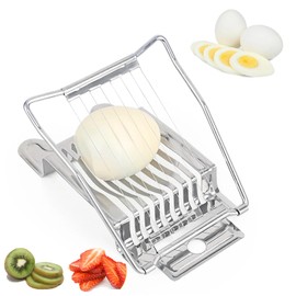 Eierschneider, Eierschneider Edelstahl, Robuster Eierschneider Testsieger Eier Pilze Erdbeeren Weiches Obst, Spülmaschinenfest und Leicht zu Reinigen