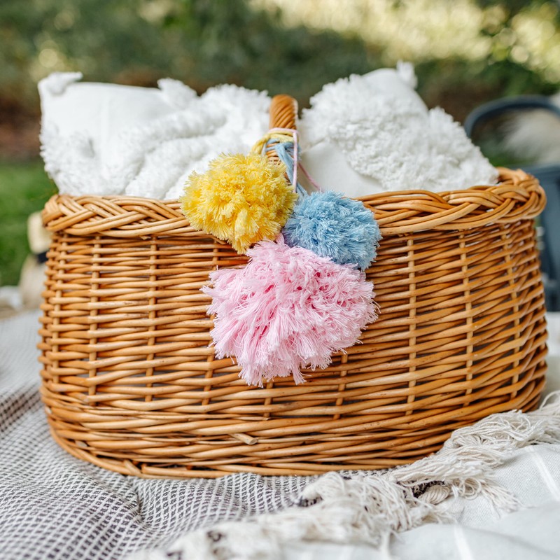 Creative Deco 200 m Pastel Blue Macrame Yarn Cotton Polyester
