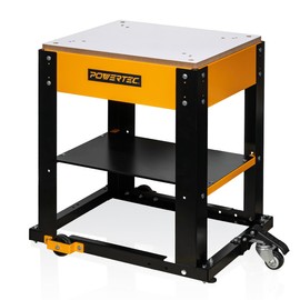 POWERTEC UT1002C 32" Work Power Tool Stand & 2pc 59.5" Bandsaw Blades 1/8" x 14 TPI, MDF Split Top Expands to 20"x25", for Wen 3959, Sears Craftsman, Porter-Cable, Ryobi, Delta, B&D & Skil 9" Band Saw