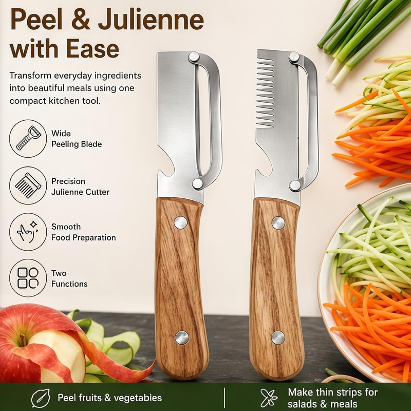Cuchillo Pelador Multifuncional - Pelador de Verduras con Mango de