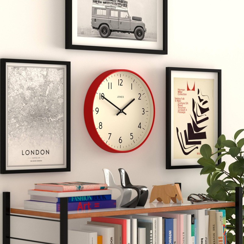 JONES CLOCKS® Studio Wall Clock | Modern Round Clock |