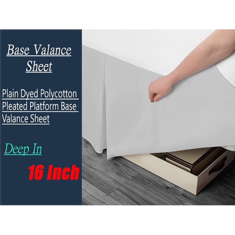 Dazzle Collection® Plain Dyed Poly Cotton Pleated Platform Base Valance