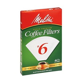 Melitta Cone Coffee Filters White No. 6 40 Count