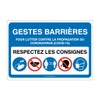 AUA SIGNALETIQUE - Panneau Signalisation : Gestes Barrières et Consignes
