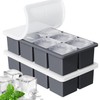 Moldes de Silicona para hielos, 8 Compartimientos con Tapa de