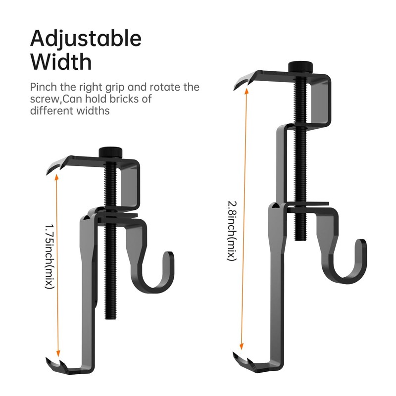 GEZIDEA Brick Hanger,Brick Hooks,Brick Clips for Hanging Outdoor Pictures,No Drill,Holes,Nails