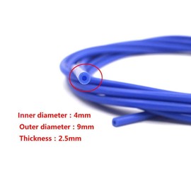 Antrella Blue PU Hose Vacuum Hose 4 mm ID x 6 mm OD Wall Thickness 1 mm Transport Air, Liquid, Oil 15 m Length