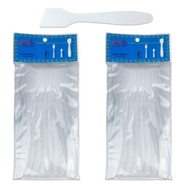 Pana (20 Pieces) 7.35" Frosted Large Flexible Mixing Spatula Reusable Cosmetic Skin Care Facial Cream Mask Spatula for Mixing and Sampling