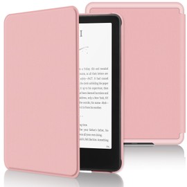 aMZCaSE Case for Kindle Paperwhite 7 inch (12th Genalation 2024 Release) & Kindle Colorsoft Signature Edition,All New Slim Durable PU Case with Smart Sleep/Wake for Kindle Paperwhite 2024,Light Pink