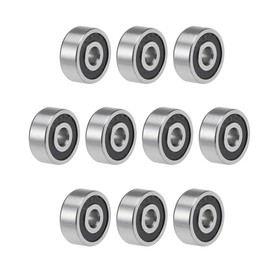 TOP-VIGOR 10Pcs 626-2RS Deep Groove Ball Bearings, Z2 6mm x 19mm x 6mm Double Sealed Industrial Bearings, Chrome Steel P6(ABEC3) Skateboard Bearings for Electrical Instrument Equipment