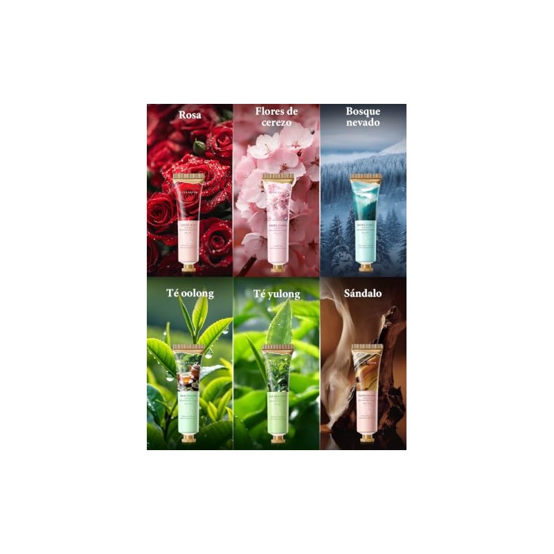 12PCSCrema para Manos, Crema de Manos Hidratante，Set de Crema, Colección