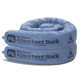 New Pig Mildew-Resistant Absorbent Sock - Water Absorbing Snake - 3" x 48" - 1-Gal Absorbency - Pack of 2 - PM50070