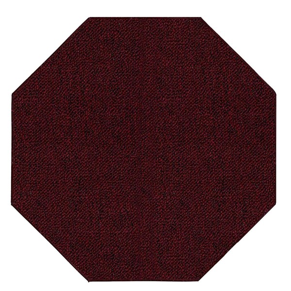 Ambiant Broadway Collection Pet Friendly Indoor Outdoor Area Rugs Burgundy - 6' Octagon