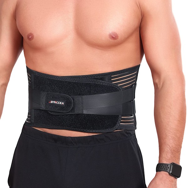 Bynccea Back Support Belt for Men and Women, Relief from Back Pain, Breathable Back Brace for Heavy Lifting, Lumbar Support Belt for Herniated Disc, Sciatica, Scoliosis