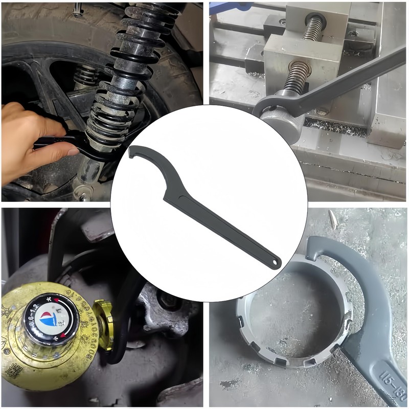 Boxonly C Hook Spanners Wrench Square Hook Wrenches Chuck Multi-Function