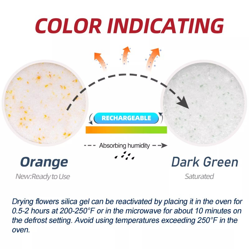 12 LBS Silica Gel Flower Drying Crystals Orange to Green