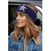Pachamama Women Wool Ear Warmer Headband Fleece Lined Handknitted Star