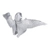 Silver Angel Wing Statue Standing Sculpture Resin Desktop Garden Ornament