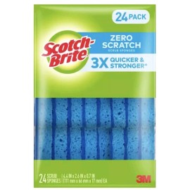 Scotch-Brite Zero Scratch Sponge, 24ct { Individually Wrapped }