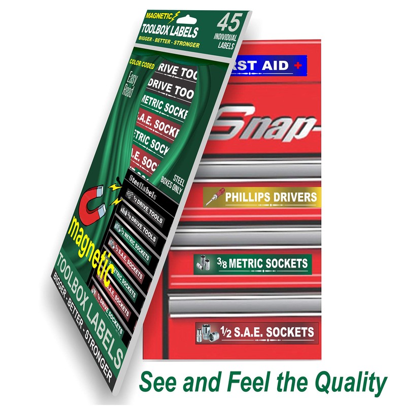 Ultimate Magnetic Toolbox Labels - Green Edition