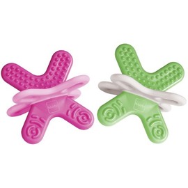 MAM Bite & Relax 4 + Phase 2 Teether 2-Pack 999698 Pink / Green