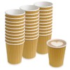 Zuvo Ripple Takeaway Paper Coffee Cups - [30 Cups -