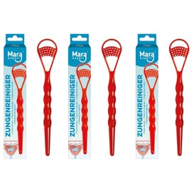 3x Zungenschaber zur Zungenreinigung (2 in 1) I Professionelle Zungenbürste zum Mundgeruch bekämpfen I Schnell und einfach Zungenbelag entfernen I Erhöhen der Mundhygiene und Entlasten des Darms