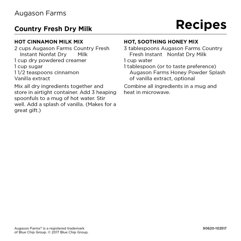 Augason Farms Country Fresh Instant Nonfat Dry Milk Can, Emergency