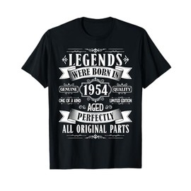 Legends Born In 1954 71st Birthday 71 Years Old Bday Men T-Shirt