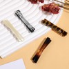 Lnngub 4 Pcs French Barrette Hair Clips,2.56 Inch Small Tortoise